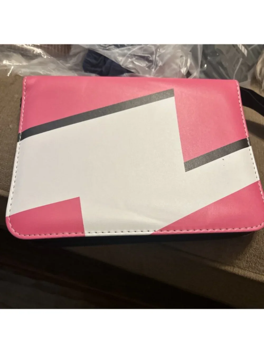 Pokemon Card Binder Sylveon With Card Sleeves Pink White Black Zipper Closure